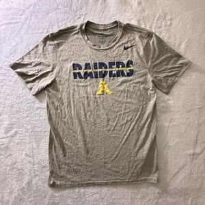 Nike Raiders Shirt Mens Medium Gray Dri-FIT Graphic Performance Tee Crew Neck